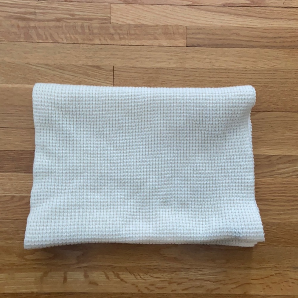 J.Crew Factory Waffle Wool Infinity Scarf Ivory - Picture 3 of 3